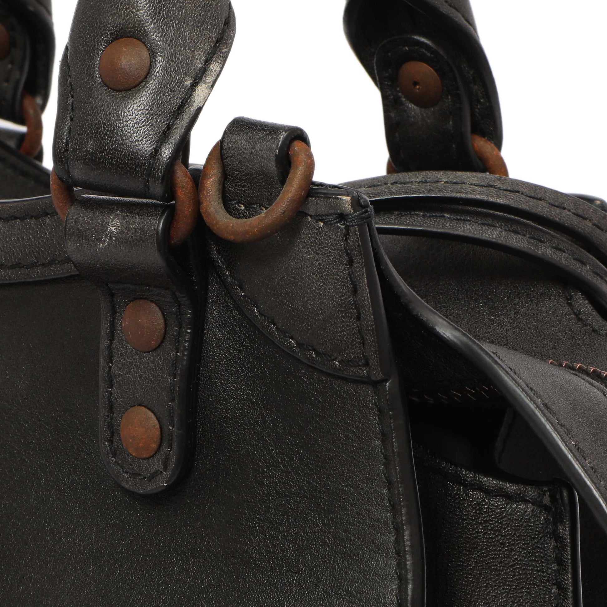 Exclusive Balenciaga Black Used Calfskin Mini Neo City — Alternate View 12