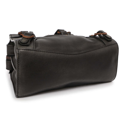 Exclusive Balenciaga Black Used Calfskin Mini Neo City — Back View