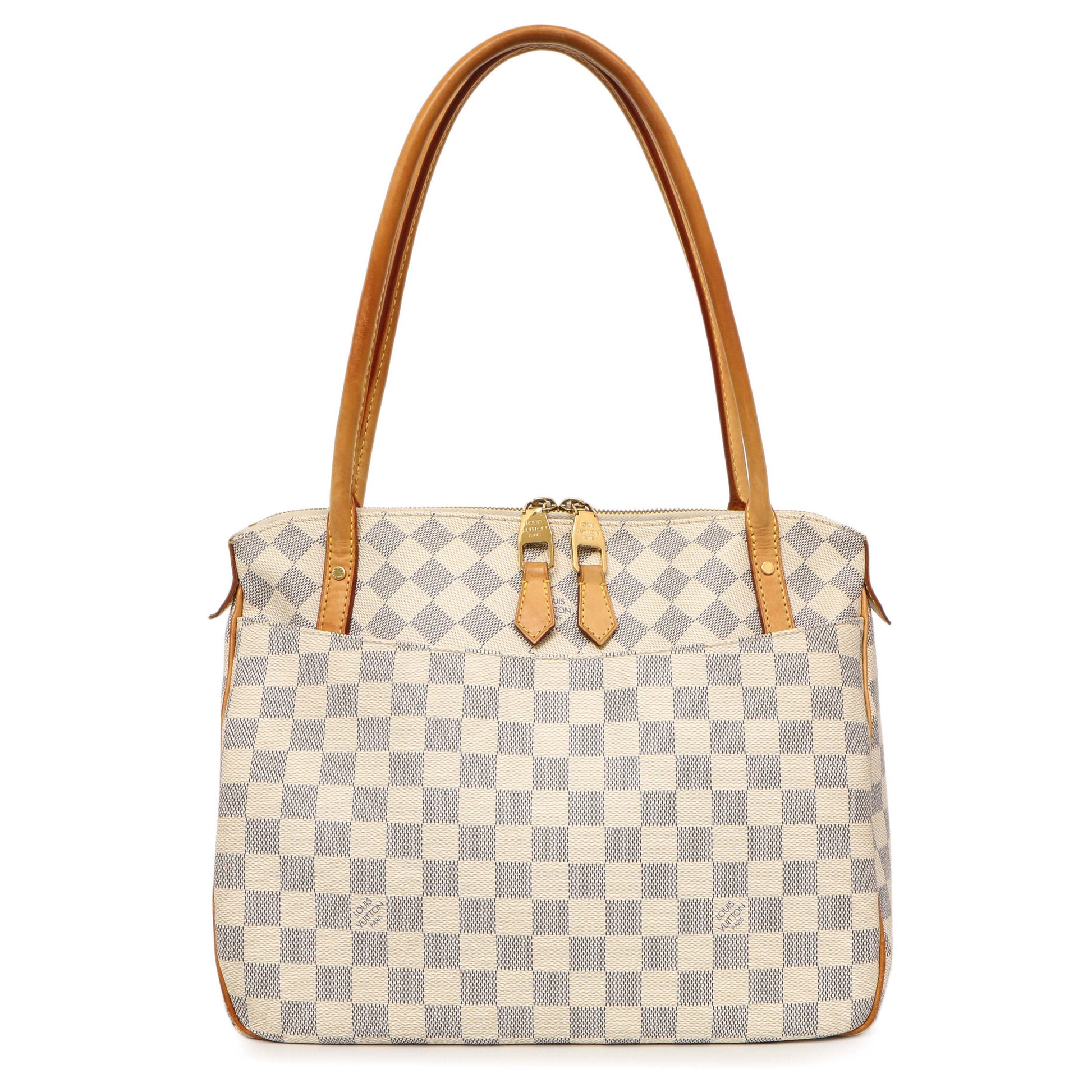 Exclusive Louis Vuitton Damier Azur Figheri PM — Front View