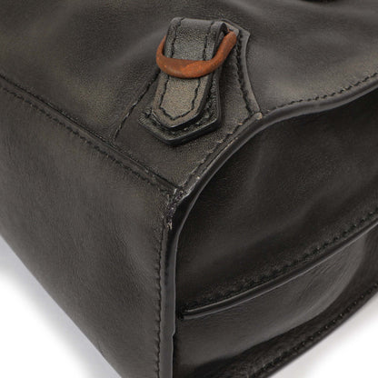 Exclusive Balenciaga Black Used Calfskin Mini Neo City — Detail View