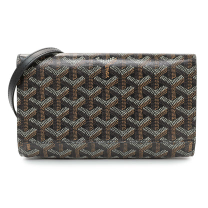 Exclusive Goyard Black Goyardine Varenne Continental Wallet — Front View