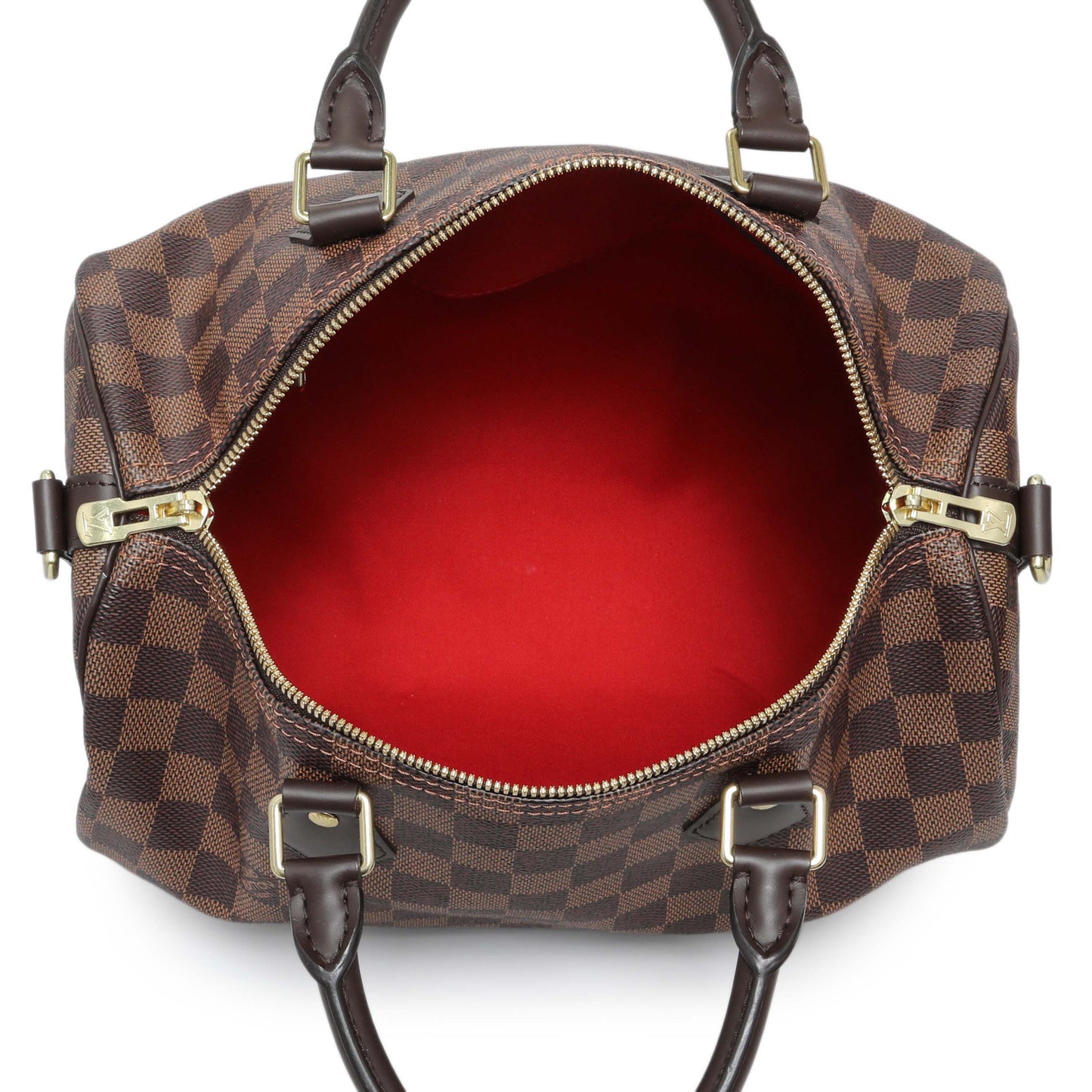 Exclusive Louis Vuitton Damier Ebene Speedy 30 Bandouliere — Top View