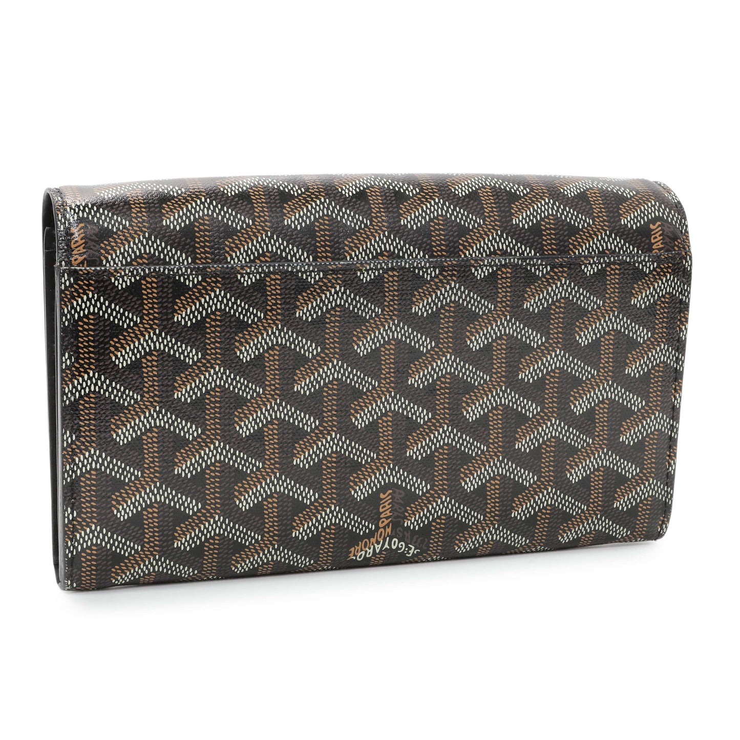 Exclusive Goyard Black Goyardine Varenne Continental Wallet — Side View