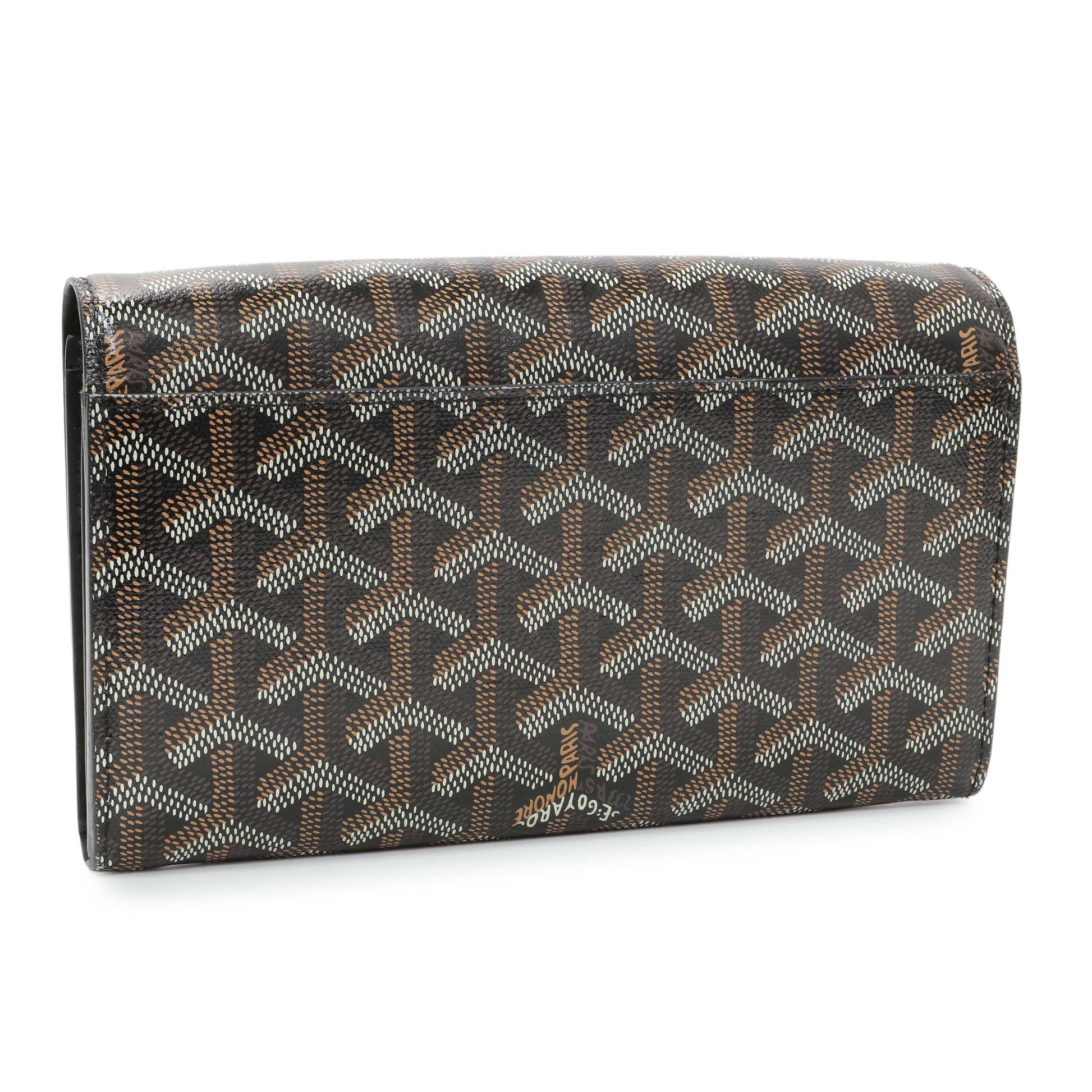 Exclusive Goyard Black Goyardine Varenne Continental Wallet — Side View