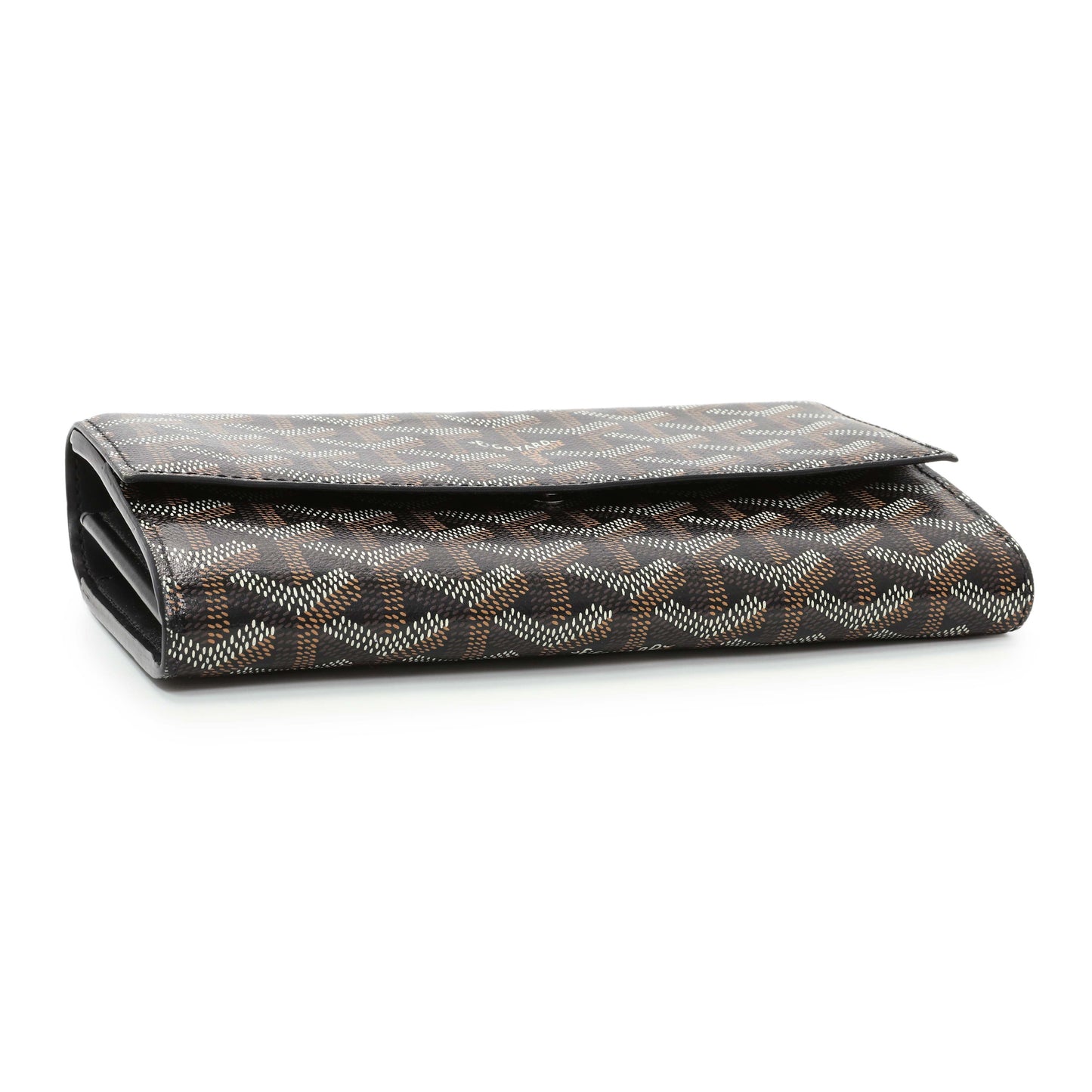 Exclusive Goyard Black Goyardine Varenne Continental Wallet — Back View