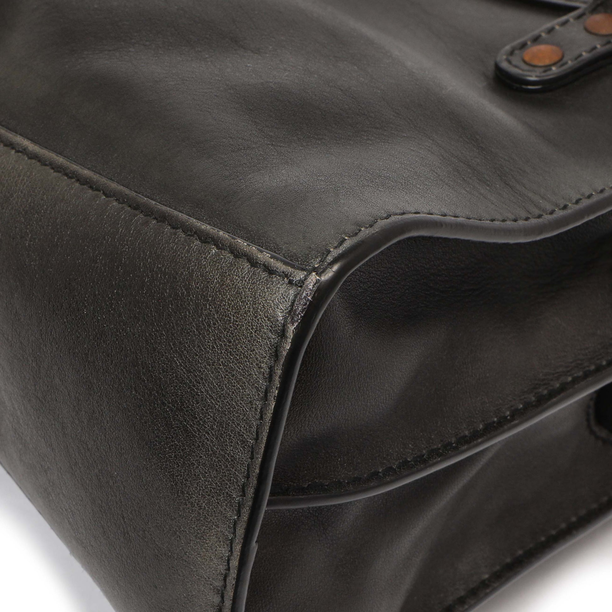 Exclusive Balenciaga Black Used Calfskin Mini Neo City — Alternate View 7