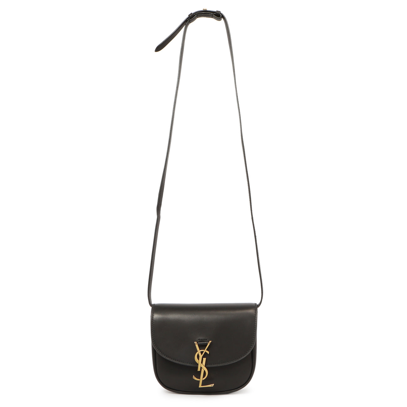 Exclusive Saint Laurent Black Calfskin Small Kaia Satchel — Front View