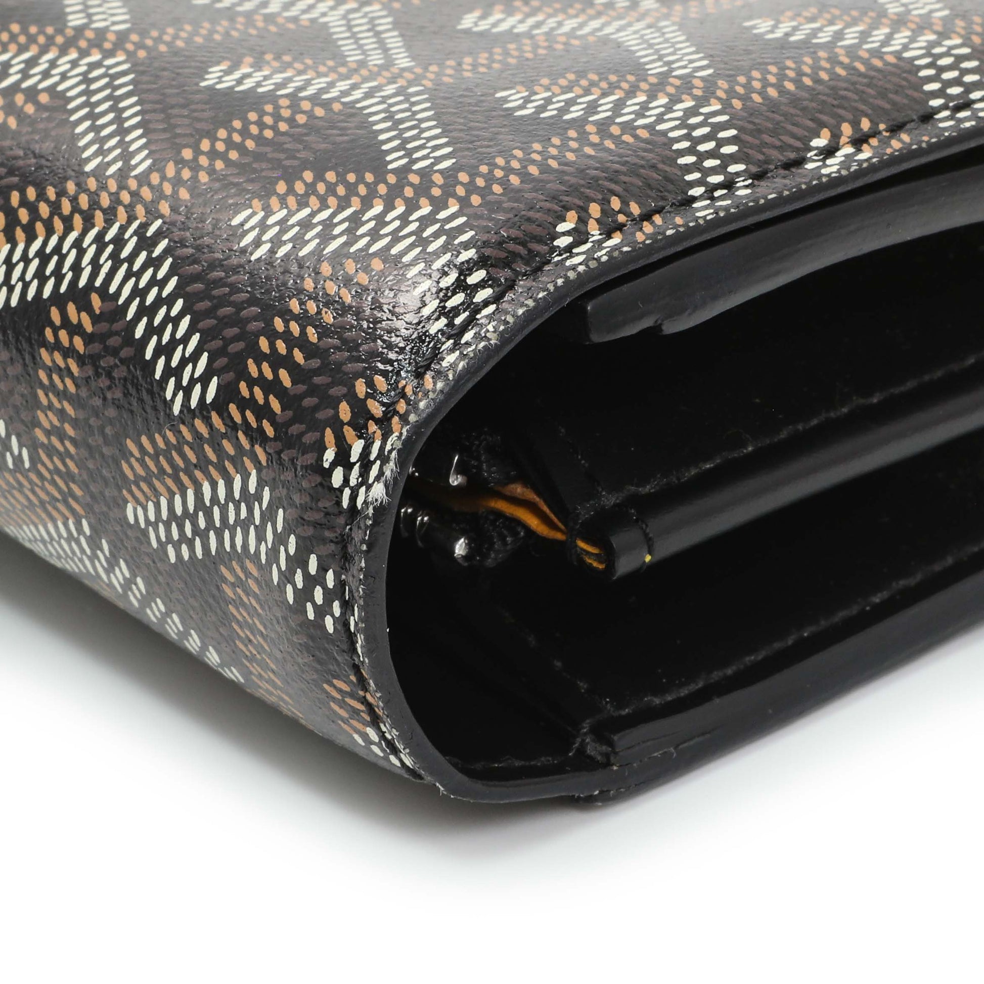 Exclusive Goyard Black Goyardine Varenne Continental Wallet — Alternate View 7