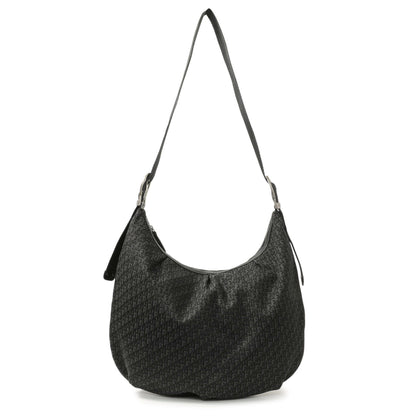 Exclusive Christian Dior Black Monogram Buckle Hobo — Front View