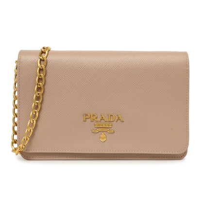 Exclusive Prada Cammeo Saffiano Lux Chain Wallet — Side View