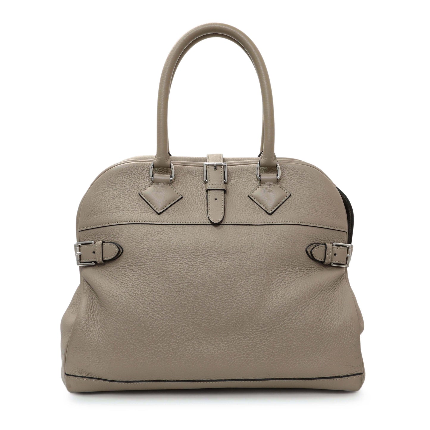 Exclusive Hermes Gris Tourterelle Taurillon Clemence Atlas 35 — Front View