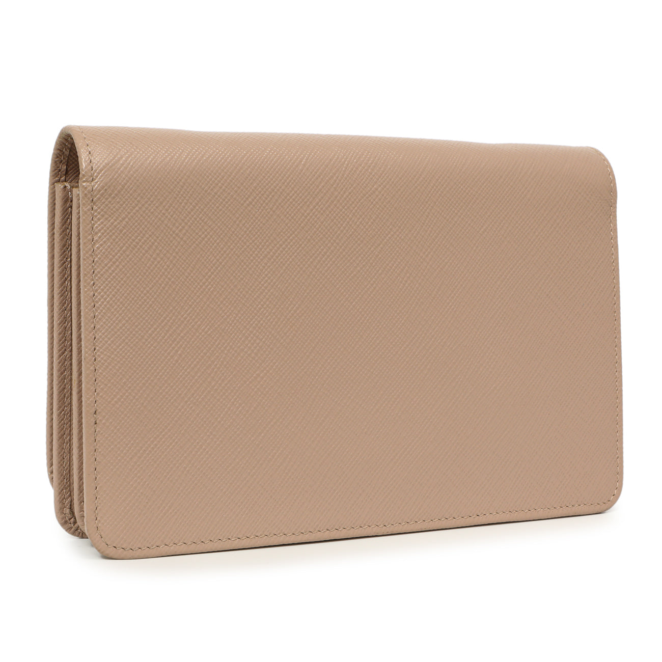 Exclusive Prada Cammeo Saffiano Lux Chain Wallet — Back View