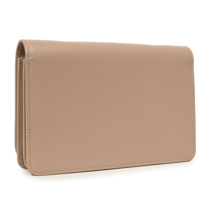 Exclusive Prada Cammeo Saffiano Lux Chain Wallet — Back View