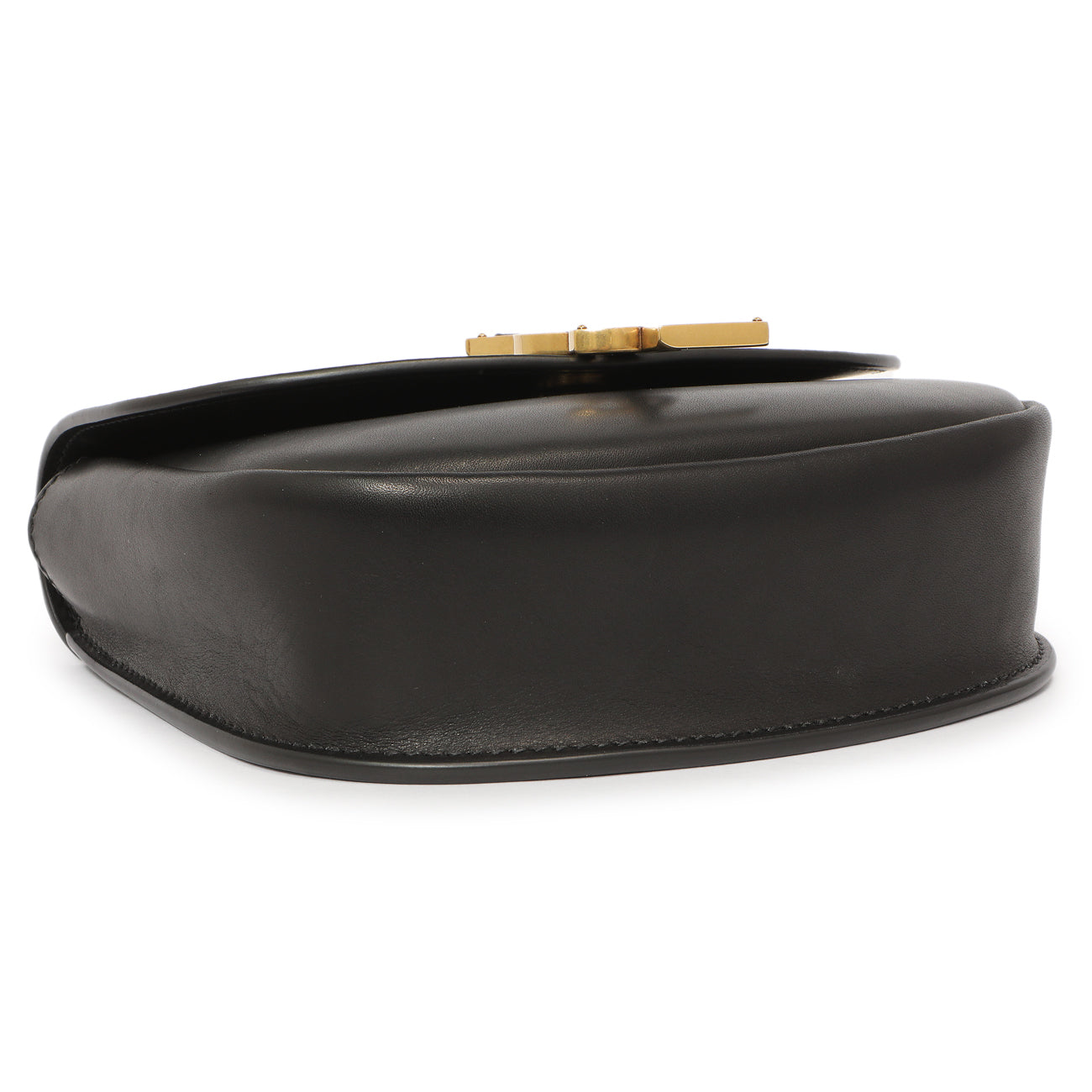 Exclusive Saint Laurent Black Calfskin Small Kaia Satchel — Top View