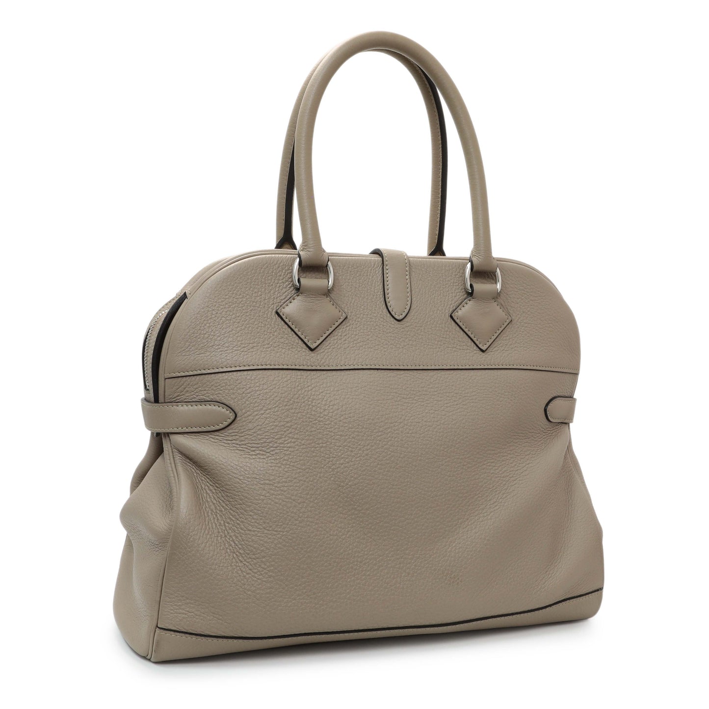 Exclusive Hermes Gris Tourterelle Taurillon Clemence Atlas 35 — Side View