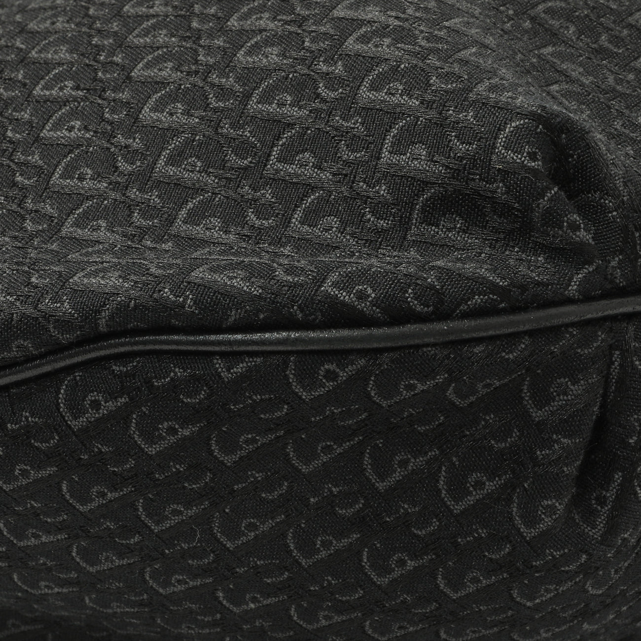 Exclusive Christian Dior Black Monogram Buckle Hobo — Top View