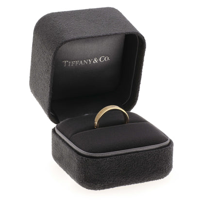 Exclusive Tiffany & Co 18K Yellow Gold Diamond 4mm T&Co Band Ring — Back View