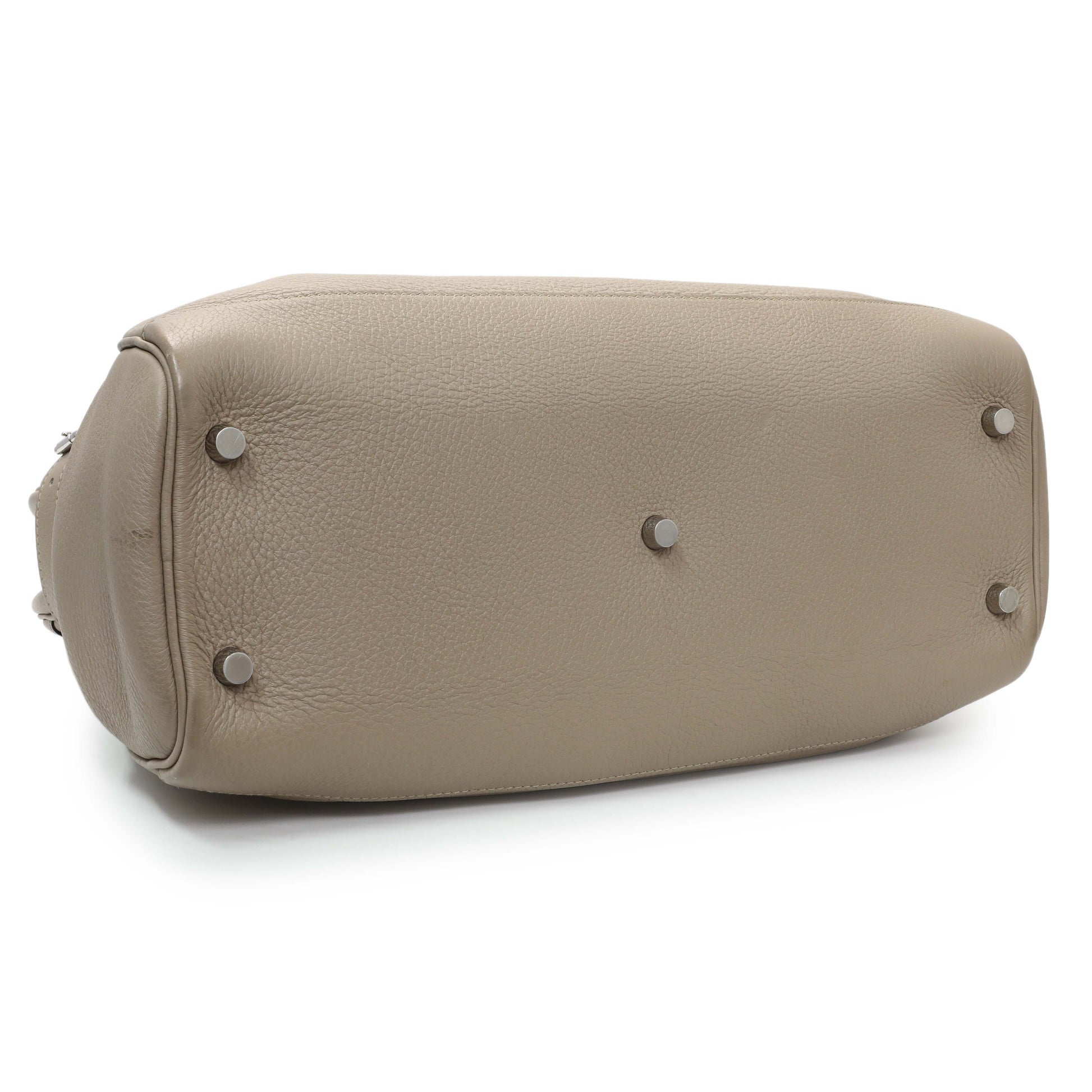 Exclusive Hermes Gris Tourterelle Taurillon Clemence Atlas 35 — Back View