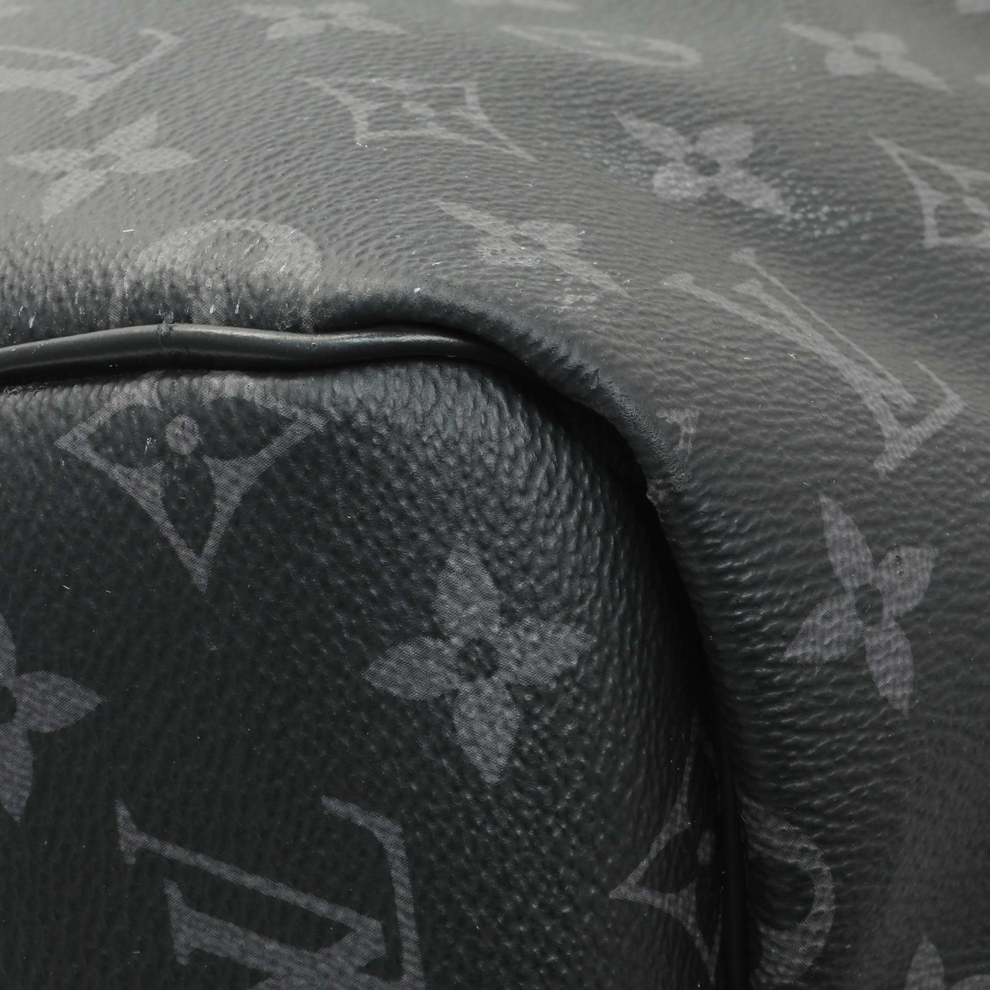 Exclusive Louis Vuitton Monogram Eclipse Keepall Bandouliere 55 — Top View
