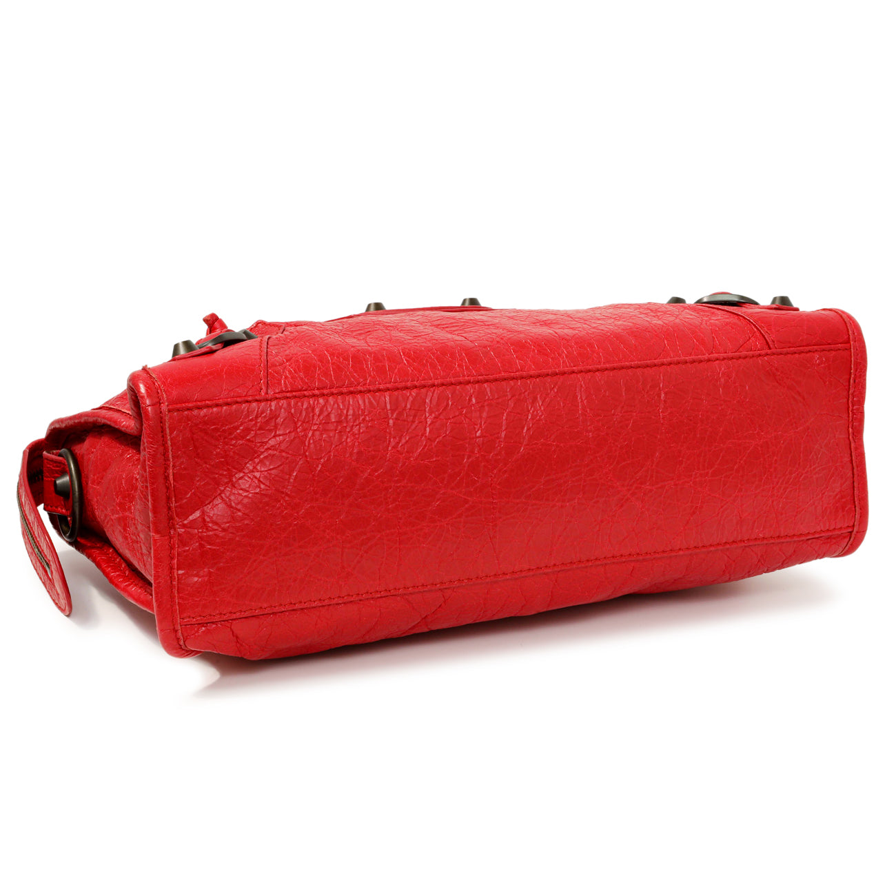 Exclusive Balenciaga Red Agneau Classic Hardware S City — Back View