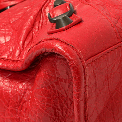 Exclusive Balenciaga Red Agneau Classic Hardware S City — Top View