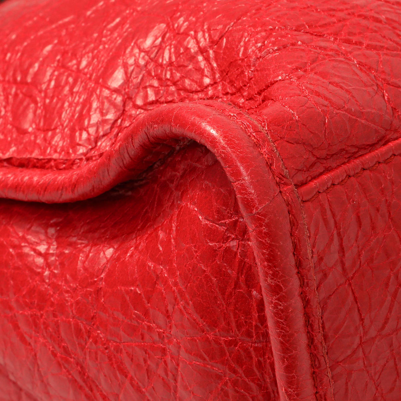Exclusive Balenciaga Red Agneau Classic Hardware S City — Lifestyle View