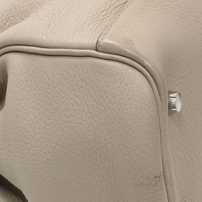 Exclusive Hermes Gris Tourterelle Taurillon Clemence Atlas 35 — Top View