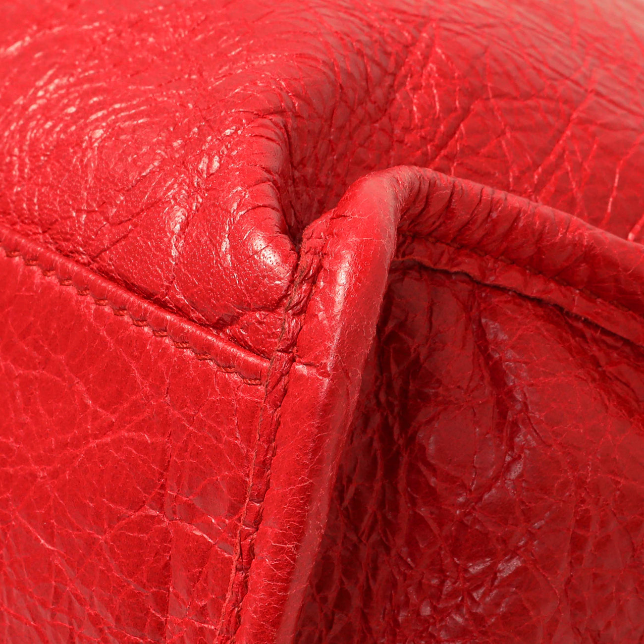 Exclusive Balenciaga Red Agneau Classic Hardware S City — Alternate View 7