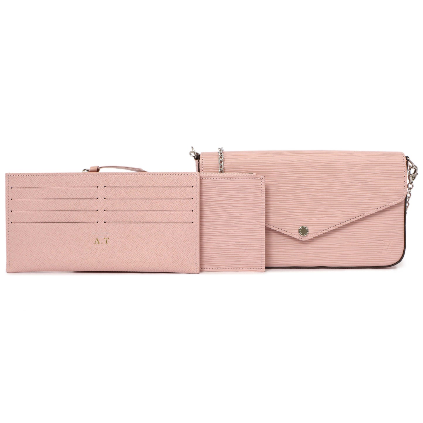 Exclusive Louis Vuitton Rose Ballerine Epi Pochette Felicie — Front View