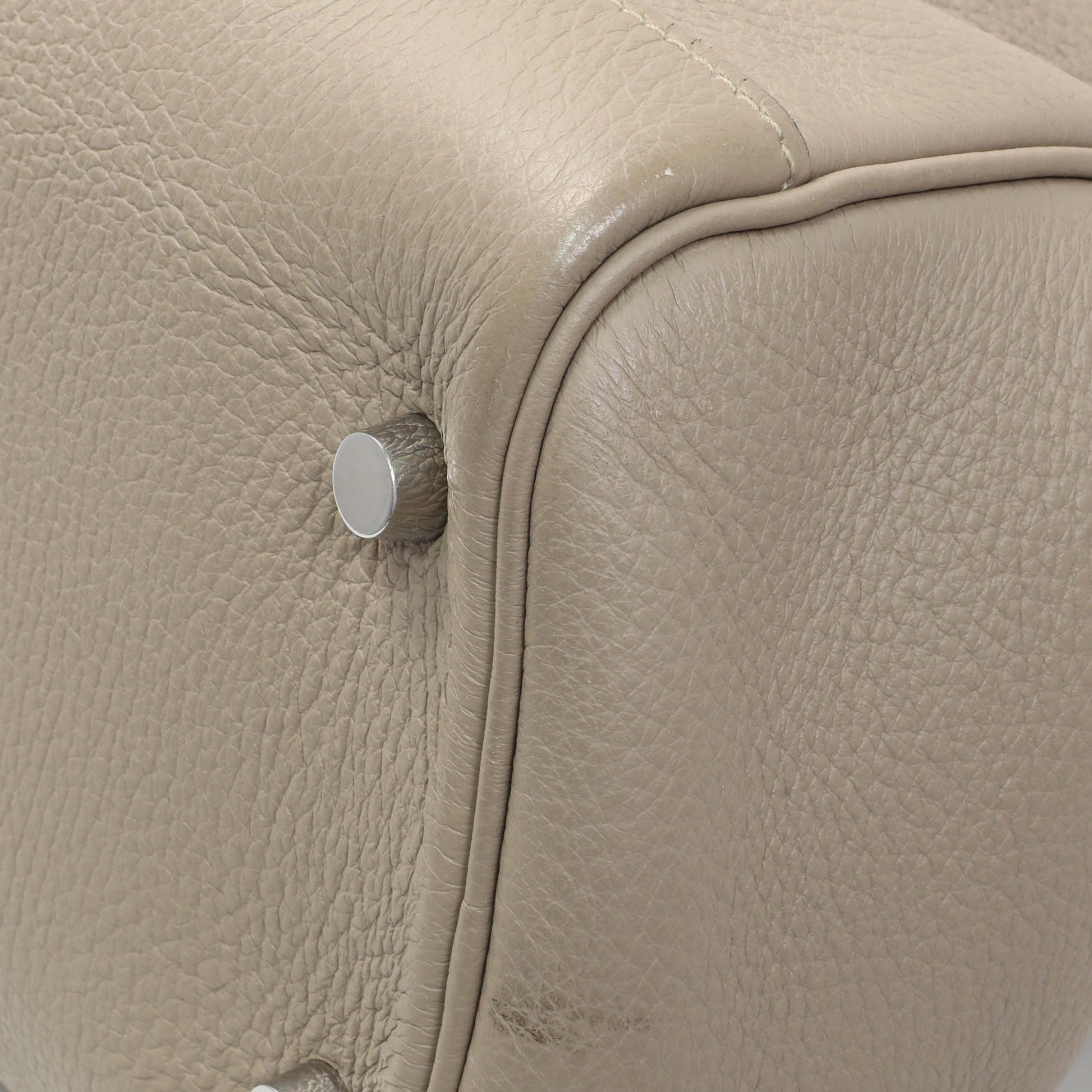 Exclusive Hermes Gris Tourterelle Taurillon Clemence Atlas 35 — Alternate View 7