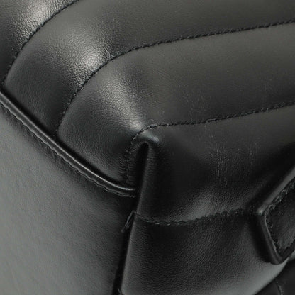 Exclusive Saint Laurent Black Calfskin Y Quilted Monogram Medium Loulou Backpack — Alternate View 7