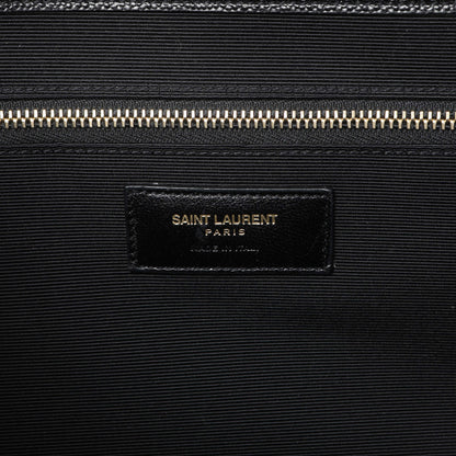 Exclusive Saint Laurent Grain De Poudre Mixed Matelasse Large Triquilt Monogram Satchel — Alternate View 9