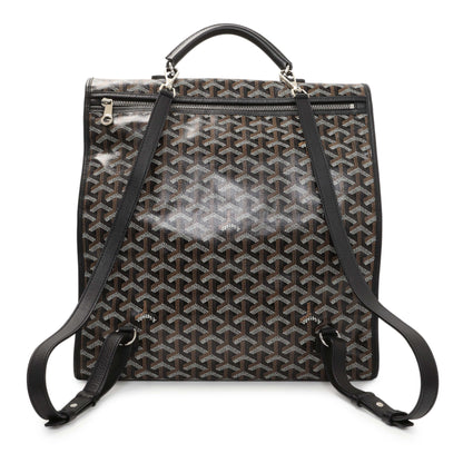 Exclusive Goyard Black Goyardine Saint Leger Soft Briefacase Backpack — Side View