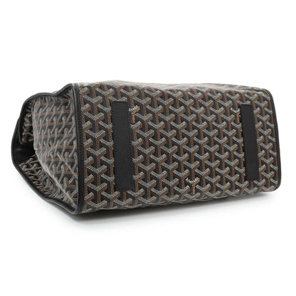 Exclusive Goyard Black Goyardine Saint Leger Soft Briefacase Backpack — Back View