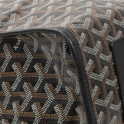 Exclusive Goyard Black Goyardine Saint Leger Soft Briefacase Backpack — Top View