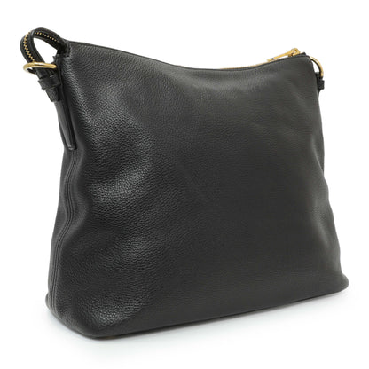 Exclusive Prada Black Vitello Daino Hobo — Side View