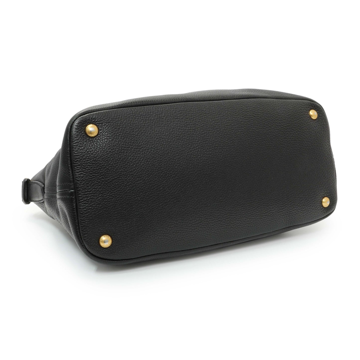 Exclusive Prada Black Vitello Daino Hobo — Back View