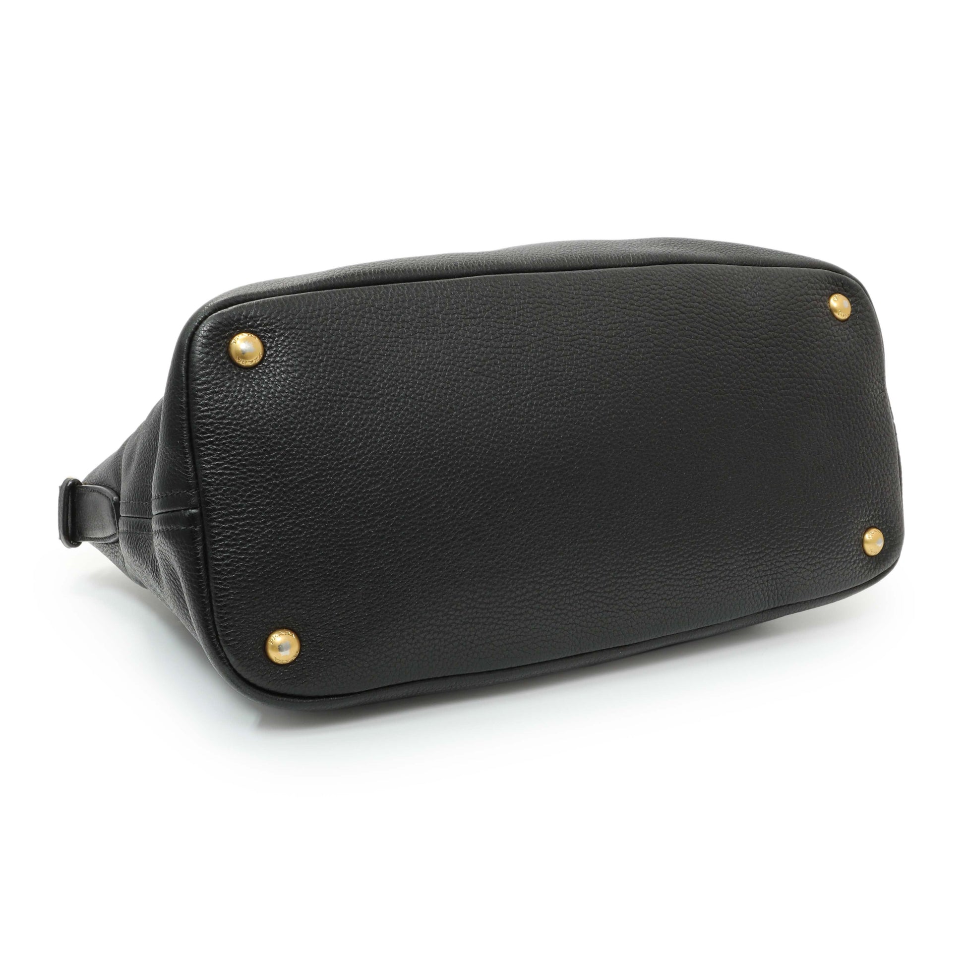 Exclusive Prada Black Vitello Daino Hobo — Back View