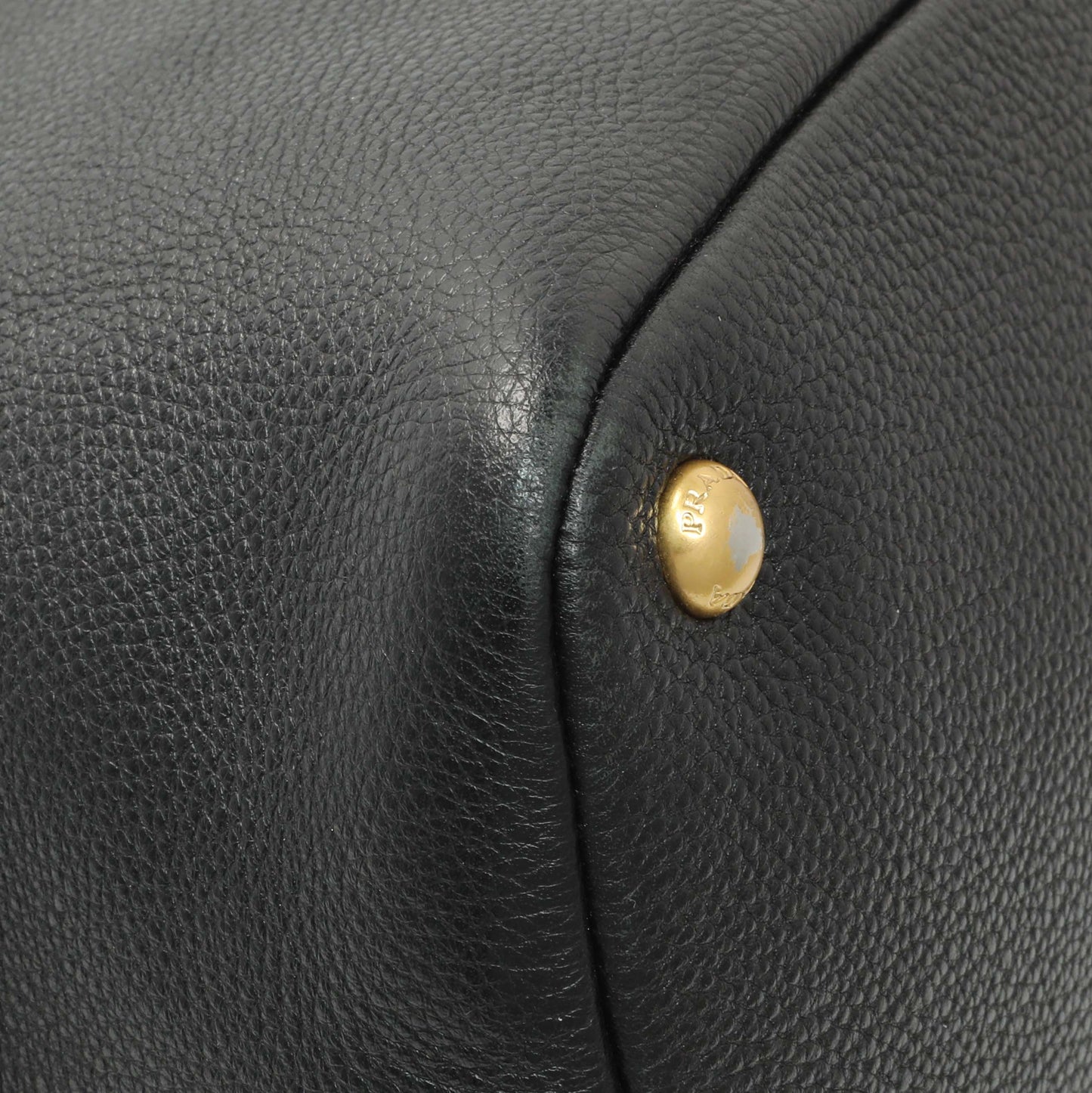 Exclusive Prada Black Vitello Daino Hobo — Top View