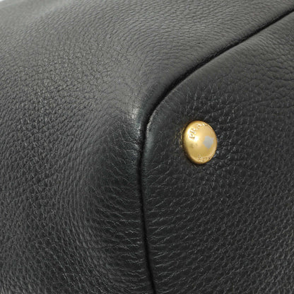 Exclusive Prada Black Vitello Daino Hobo — Lifestyle View