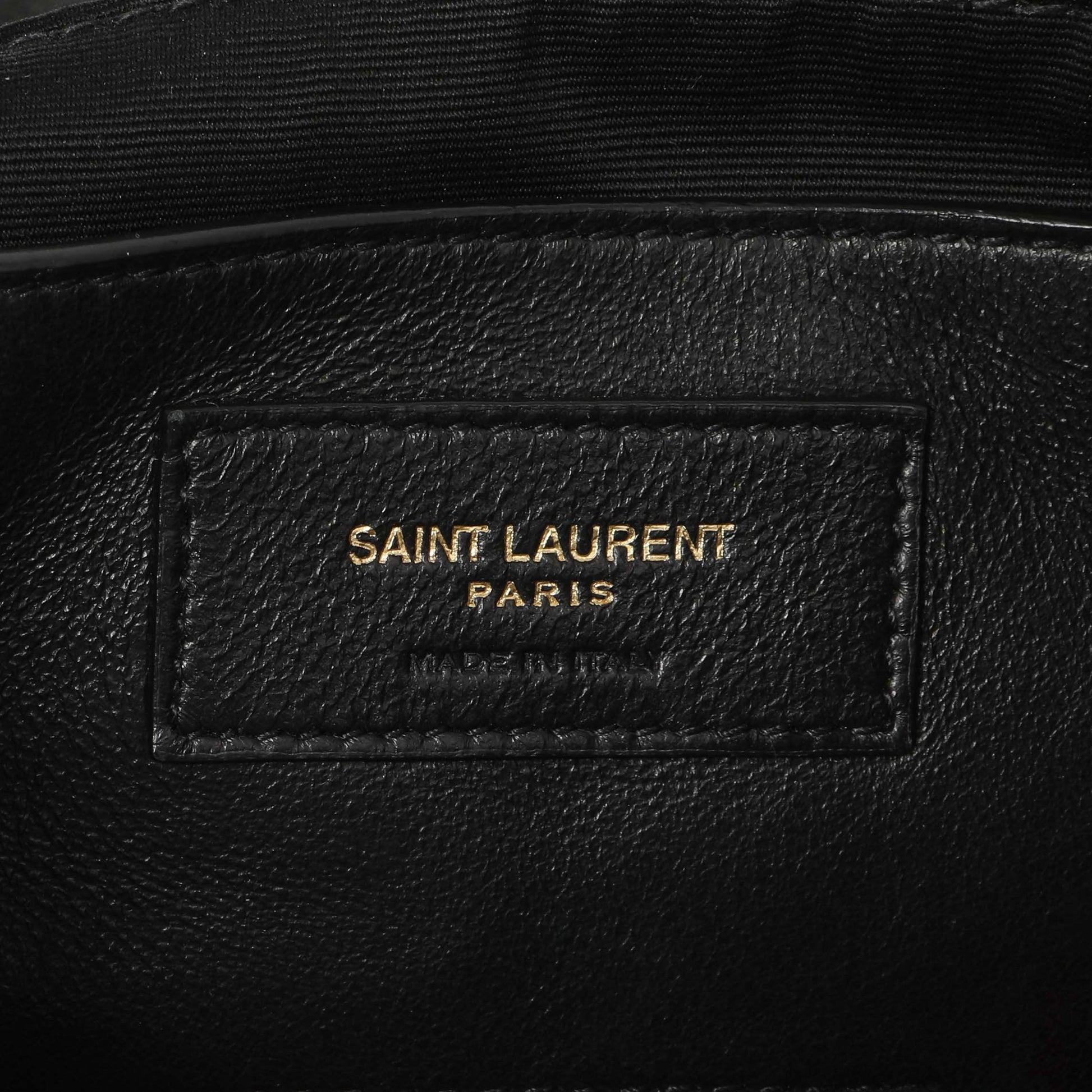 Exclusive Saint Laurent Black Lambskin Matelasse Monogram Small Jamie 4.3 — Detail View