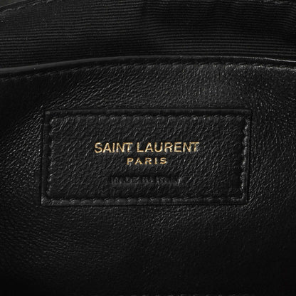 Exclusive Saint Laurent Black Lambskin Matelasse Monogram Small Jamie 4.3 — Detail View