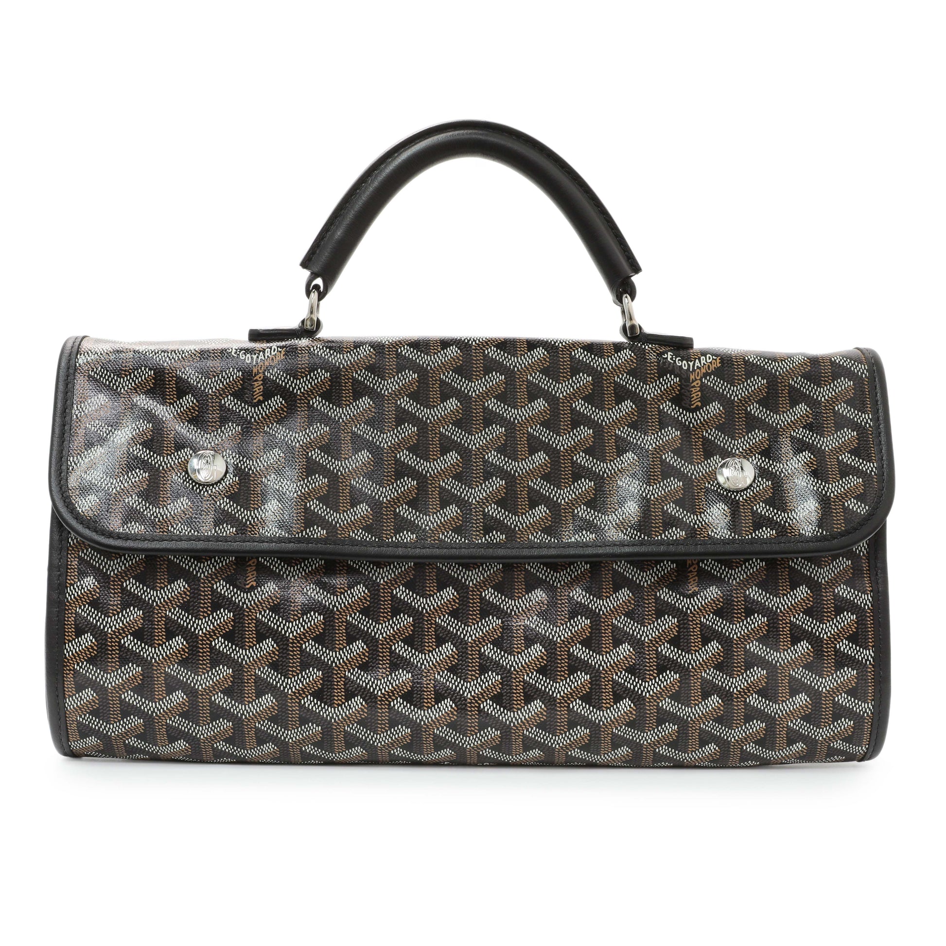 Exclusive Goyard Black Goyardine Saint Leger Soft Briefacase Backpack — Alternate View 8