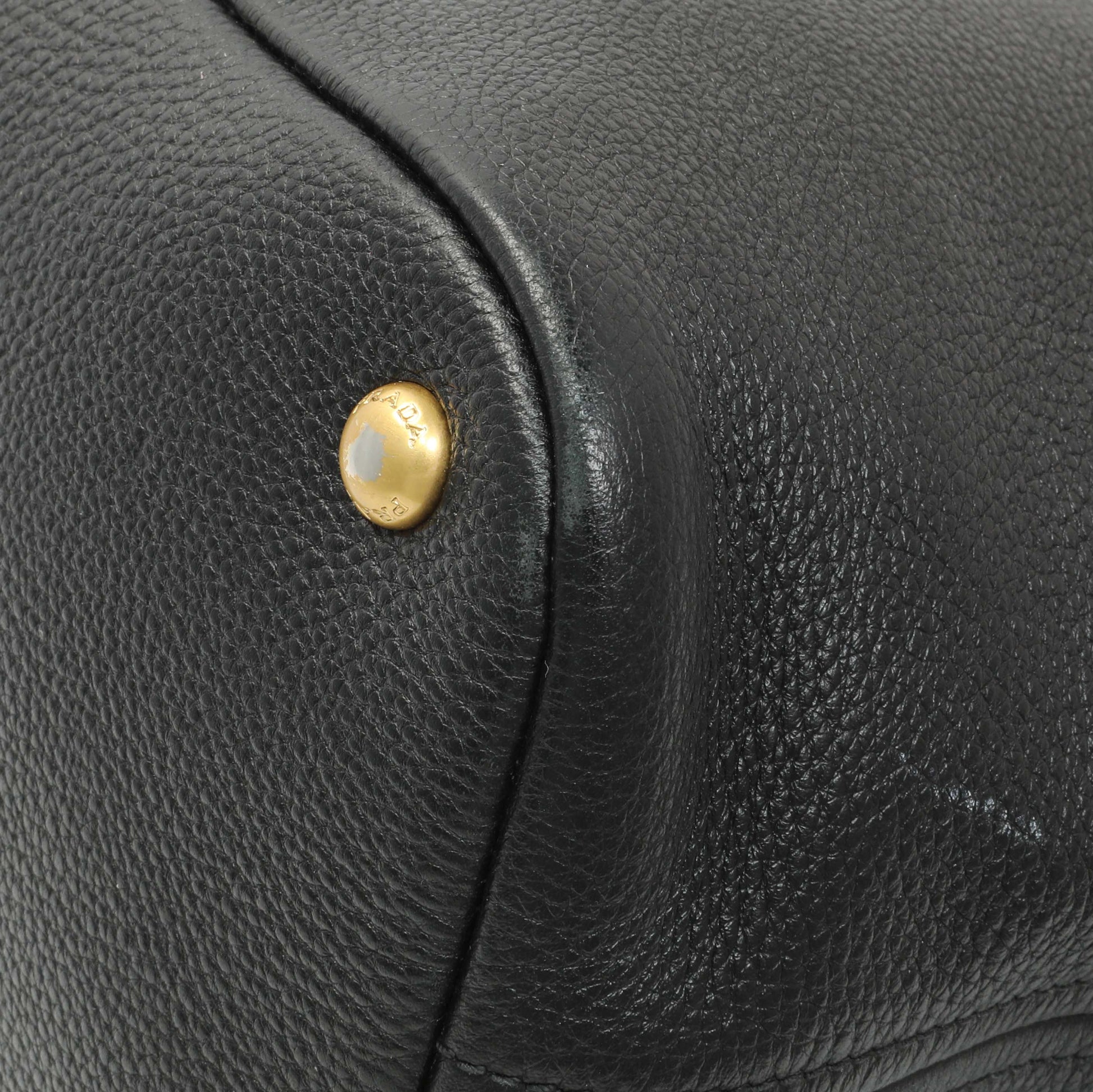 Exclusive Prada Black Vitello Daino Hobo — Alternate View 7