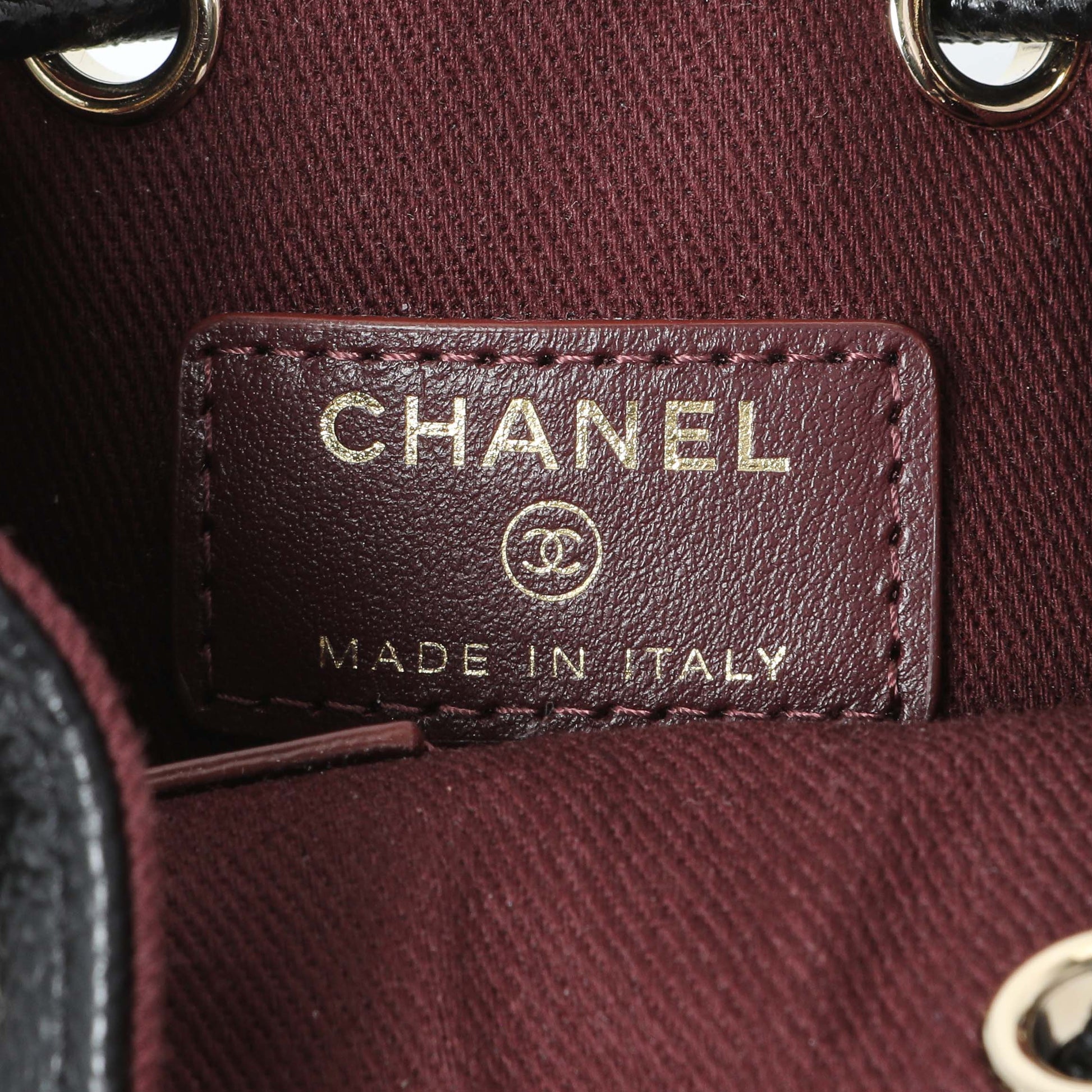 Exclusive Chanel Black Caviar Mini CC Pocket Bucket Bag — Lifestyle View