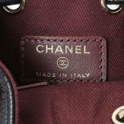 Exclusive Chanel Black Caviar Mini CC Pocket Bucket Bag — Lifestyle View