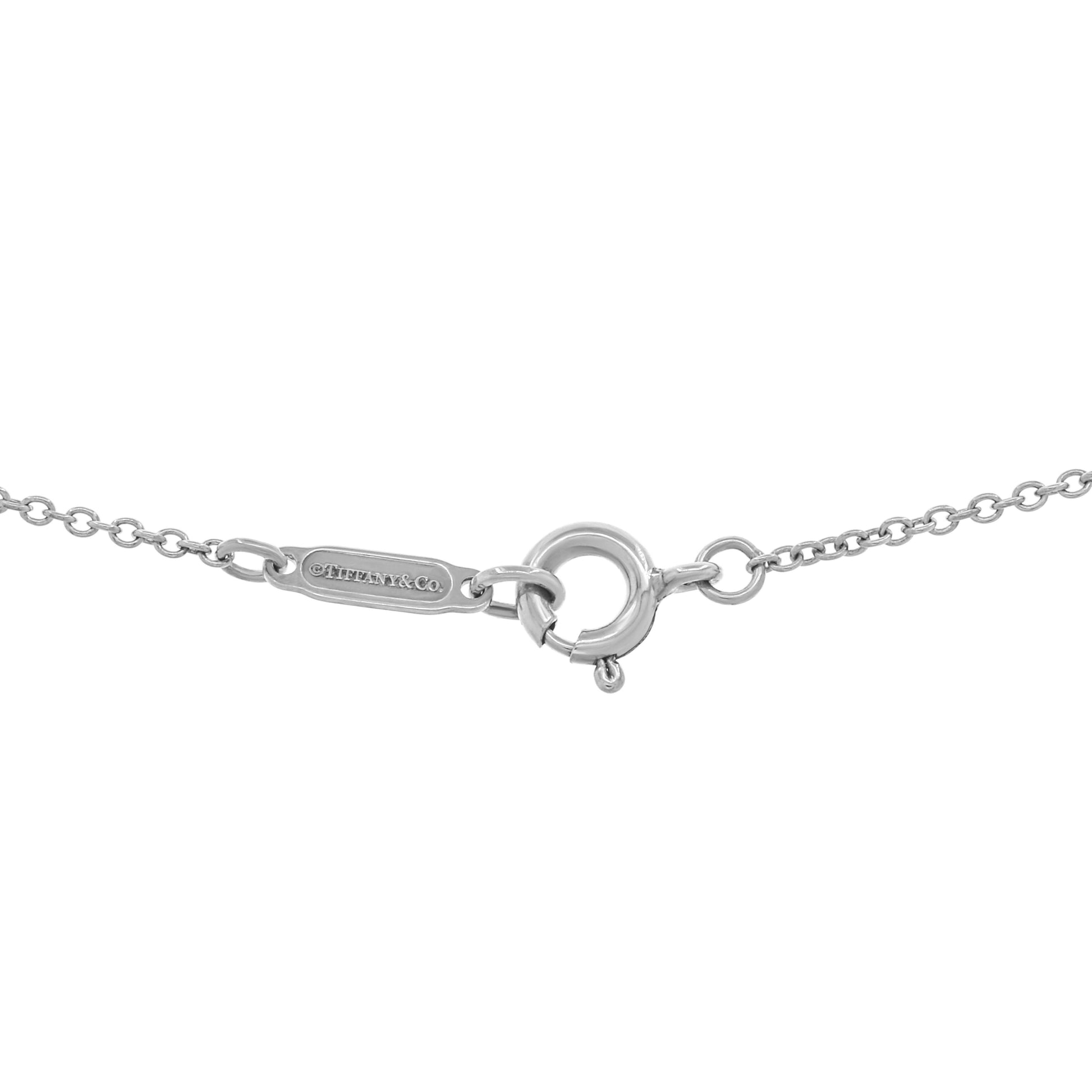 Exclusive Tiffany & Co. Sterling Silver Heart Key Pendant — Side View