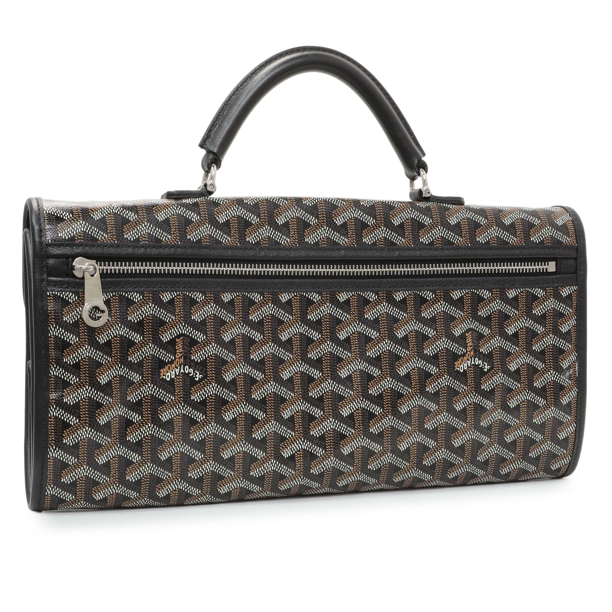 Exclusive Goyard Black Goyardine Saint Leger Soft Briefacase Backpack — Alternate View 9