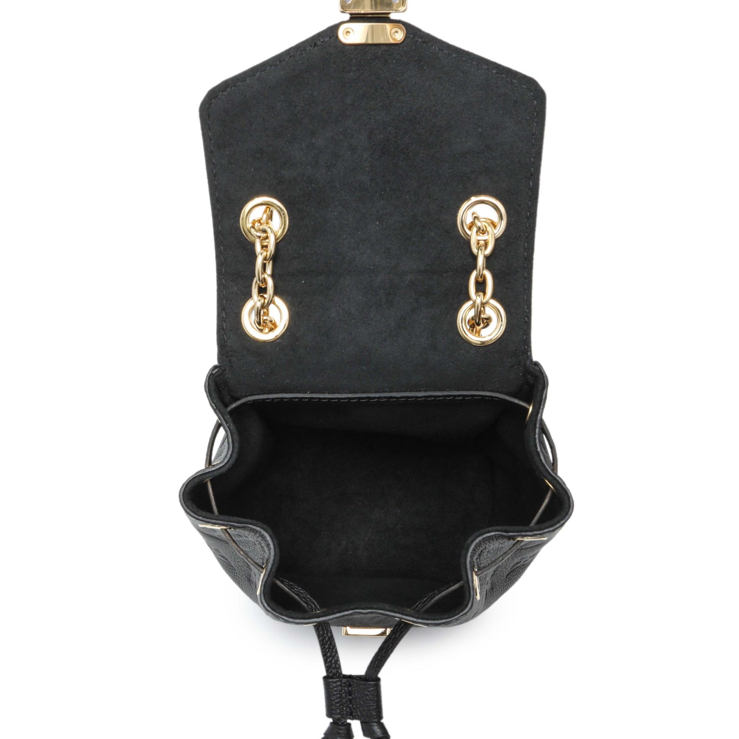 Exclusive Louis Vuitton Black Empreinte Nano Noe Backpack — Top View