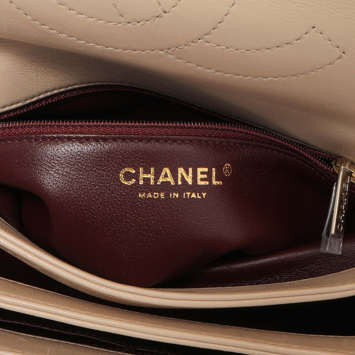 Exclusive Chanel Beige Quilted Lambskin Small Trendy CC Flap Handle Bag — Alternate View 10
